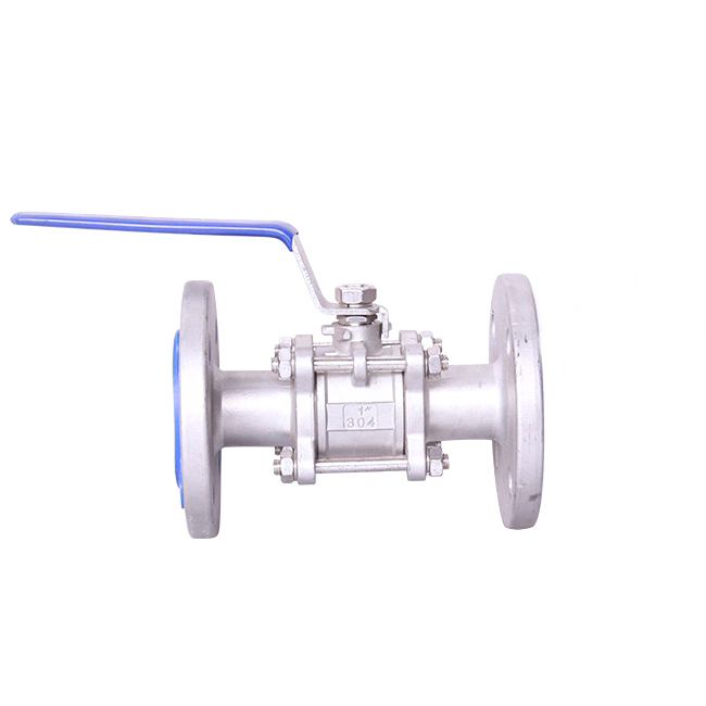 Stainless steel three piece flange ball valve