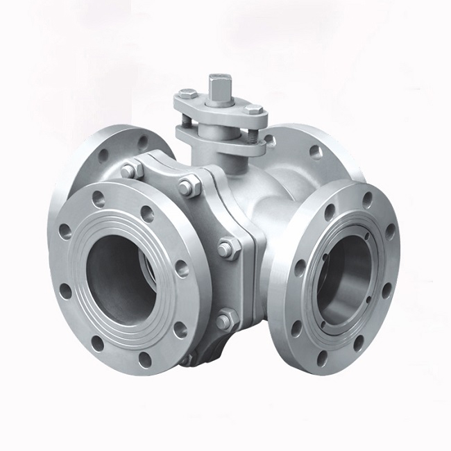 Q46F four-way flange ball valve